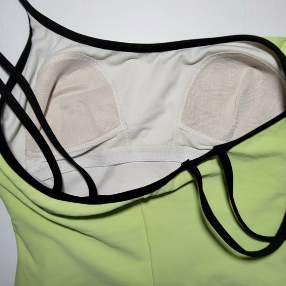 Trimshaper Swimsuit Womens Size 12 One Piece Strappy Green Black Swim Wear Beach - Picture 5 of 12